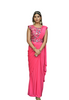 Pink color Lycra Fabric Saree