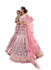 Pink color Georgette Fabric Heavily Embroidered Lehenga Choli