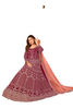 Red color Velvet Fabric Anarkali style Heavily Embroidered Suit