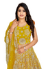 Fabulous Yellow color Silk Fabric Embroidered Lehenga Choli597