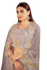 Fabulous Powder Lavender color Silk Fabric Embroidered Lehenga Choli598