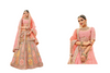 Pink color Bridal wear Silk Fabric Heavily Embroidered Lehenga Choli