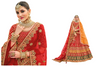 Red color Bridal wear Silk Fabric Heavily Embroidered Lehenga Choli