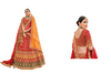 Fabulous Red color Silk Fabric Bridal wear Heavily Embroidered Lehenga Choli640