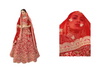 Red color Bridal wear Silk Fabric Heavily Embroidered Lehenga Choli