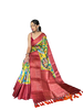 Red and Yellow color Kanchipuram Printed Saree