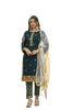Dark Green and Blue color Georgette Fabric Suit