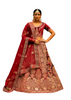 Red color Velvet Fabric Heavily Embroidered Lehenga Choli