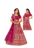 Magenta color Velvet Fabric Heavily Embroidered Lehenga Choli