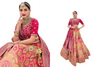 Multicolor Printed Pure Banarasi Silk Fabric Lehenga Choli