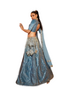 Fabulous Blue color Velvet Fabric Mirror and Sequins work Lehenga Choli840