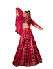 Fabulous Red and Maroon color Velvet Fabric Mirror and Sequins work Lehenga Choli841