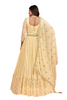 Fabulous Light Yellow color Georgette Gown867