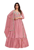 Pink color Chinnon Silk Fabric Gown