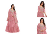 Fabulous Pink color Chinnon Silk Gown870