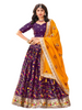 Purple color Banarasi Silk Fabric Lehenga Choli