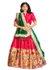Red color Banarasi Silk Fabric Lehenga Choli