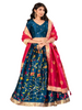 Royal Blue color Banarasi Silk Fabric Lehenga Choli