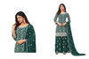 Green color Georgette Fabric Embroidered Party wear Suit