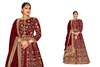 Fabulous Maroon color Velvet Fabric Embroidered Indo Western Suits953