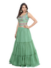 Fabulous Green color Chiffon and Art Silk Fabric Lehenga Choli975