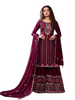 Fabulous Purple color Chinnon Fabric Indo Western Suits1004