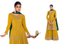 Fabulous Yellow color Georgette Fabric Indo Western Suits1010