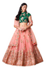 Pink color Soft Net and Art Silk Fabric Embroidered Lehenga Choli