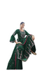 Green color Heavily Embroidered Georgette Fabric Party Wear Indowestern style Suit