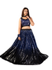 Blue color Georgetet Fabric Sequins work Lehenga Choli