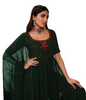 Fabulous Dark Green color Georgette Fabric Thread and Sequins work Anarkali Salwar Kameez1183