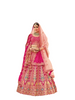 Magenta color Silk Fabric Heavily Embroidered Bridal wear Lehenga Choli