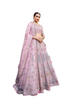 Lavender color Silk Fabric Heavily Embroidered Bridal wear Lehenga Choli