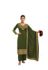 Green color Vichitra Fabric Party wear Suit