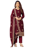 Maroon color Vichitra Fabric Suit