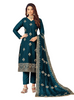 Blue color Vichitra Fabric Suit