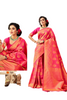 Red color Handloom Weaving Silk Fabric Saree