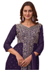 Fabulous Purple color Georgette Fabric Salwar Kameez1292