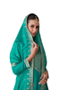 Fabulous Blue color Georgette with Chinnon Fabric Salwar Kameez1330