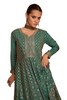 Fabulous Green color Chinnon Silk Fabric Salwar Kameez1313