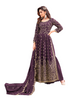 Fabulous Purple color Georgette Fabric Indo Western Suits1346