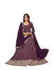 Fabulous Purple color Georgette Fabric Heavy Sequins work Anarkali Salwar Kameez1365