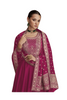 Fabulous Magenta color Silk Fabric Gown1397