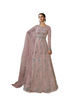 Light Mauve color Full Sleeves Floor Length Net Fabric Anarkali style Suit