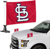 FANMATS 61852 St. Louis Cardinals Ambassador Car Flags - 2 Pack Mini Auto Flags, 4in X 6in, Perfect for Hood or Trunk