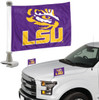 FANMATS 61910 LSU Tigers Ambassador Car Flags - 2 Pack Mini Auto Flags, 4in X 6in, Perfect for Hood or Trunk