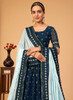 Beautiful Royal Blue Sequence Wedding Lehenga Choli