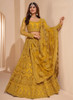 Beautiful Yellow Embroidered Wedding Lehenga Choli
