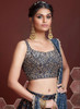 Beautiful Navy Blue Embroidered Traditional Wedding Lehenga Choli