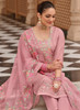 Beautiful Pink Multi Embroidery Traditional Silk Salwar Kameez